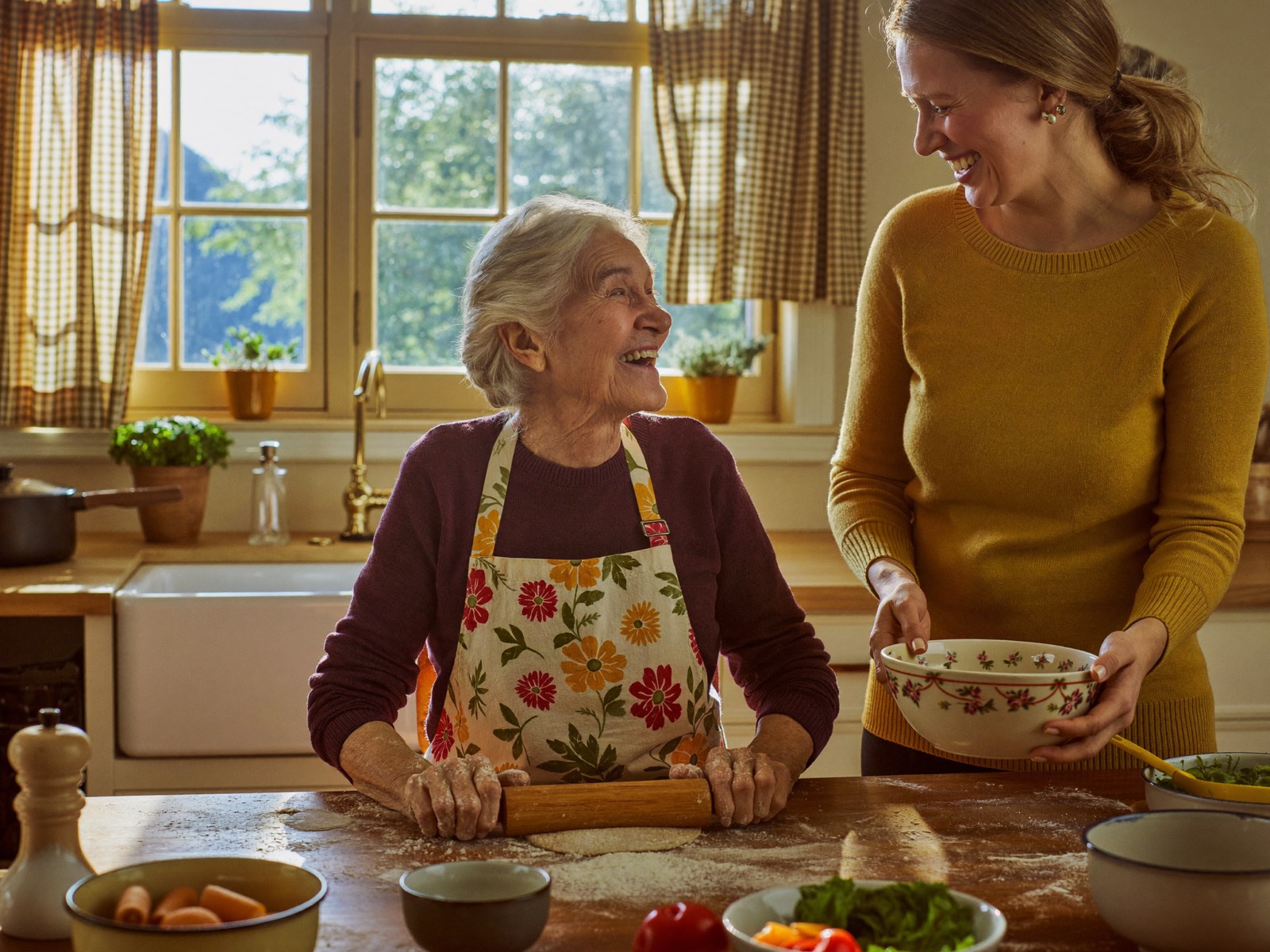 Baking together — one of the generated photos